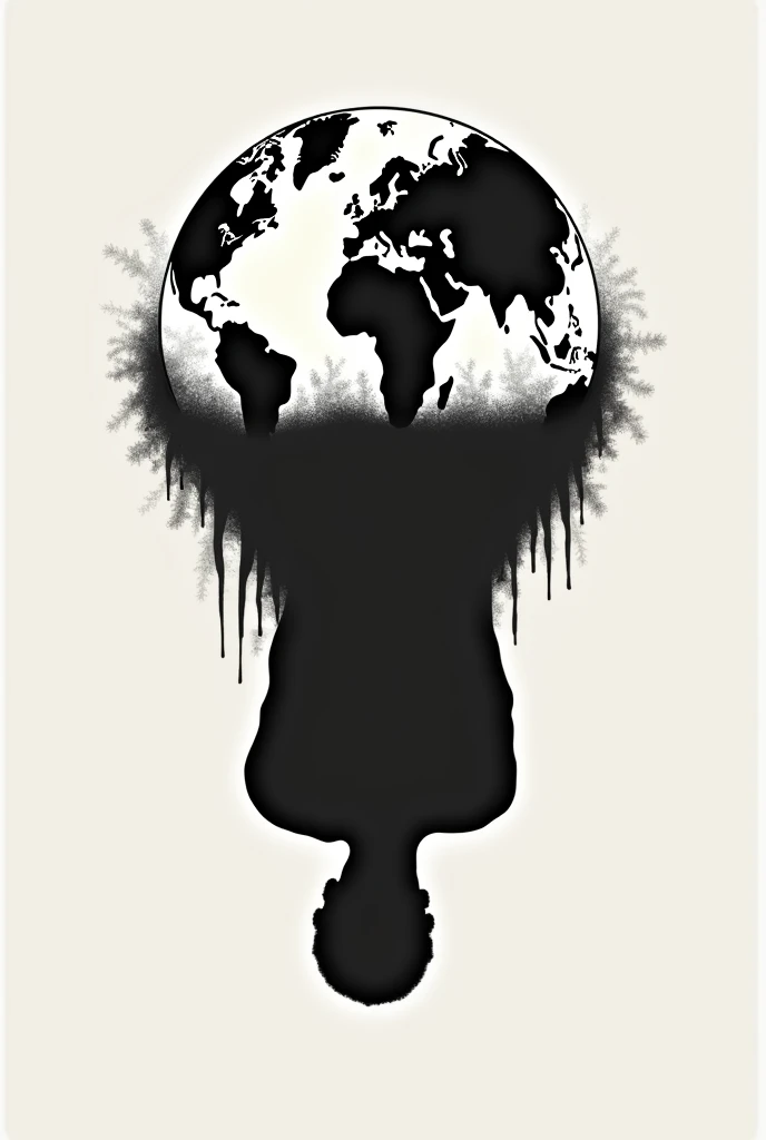 Logo referring  " to the upside-down world ". Silhouette of a strong black man in the center of the logo to place something else like a world 