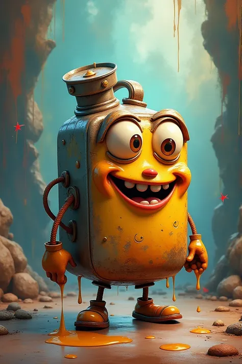 Animated oil can