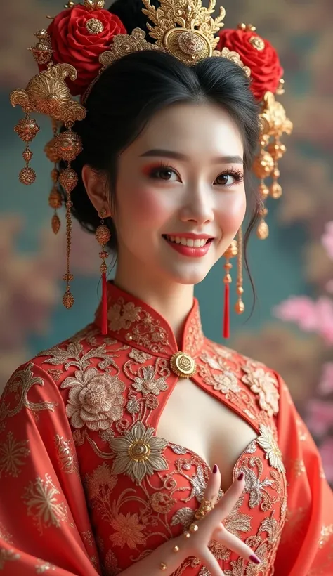 jianjue, wanjianguizong, 16k, masterpiece, textured skin, embellished costume, Award winning photos, extremely detailed, stunning, intricate details, absurd, highly detailed woman, extremely detailed eyes and face, dazzling bright eyes, (very detailed fing...