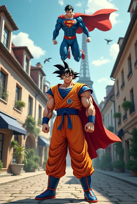 Goku and Super Man in the French 