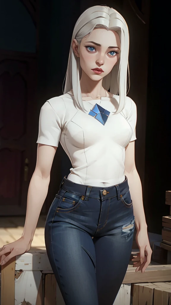 arafed woman with long dark hair and blue jeans posing for a picture, anna nikonova aka newmilky, pale-skinned persian girl, with pale skin, pale fair skin!!, violet myers, yelena belova, natural soft pale skin, angelina stroganova, soft flawless pale skin...