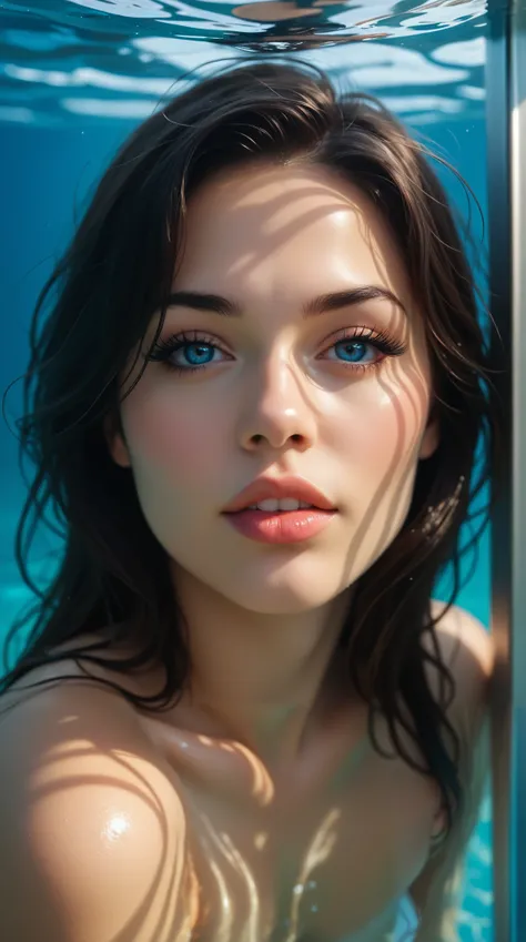 {{ masterpiece fails,  best size   , Photo,   Extremely detailed CG  ,   desktop wallpaper 8k  ,   cinematic lighting from the Clutter-Home window , }}, Sony α7, wide frame, ,  divinely beautiful girl  ,   dark hair  ,   bright blue eyes  ,  Slavic appeara...