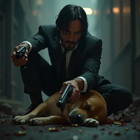 john wick shoot his dog