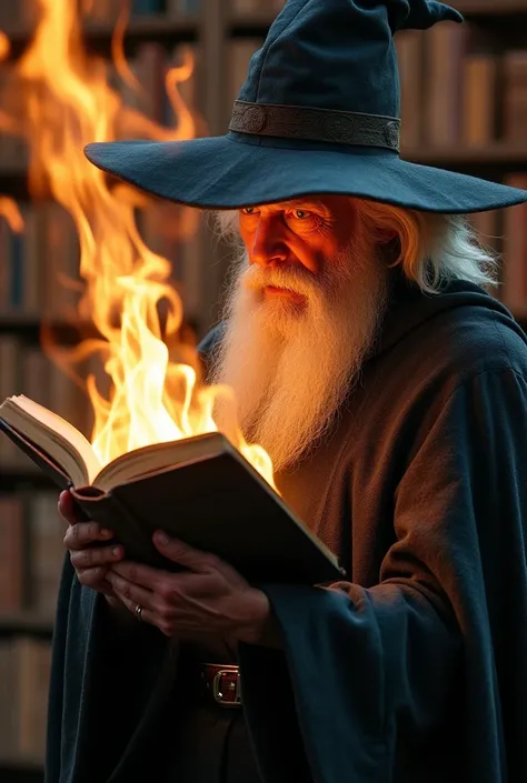  a top-quality portrait , casting a powerful luminous spell that revolves around the body of the sorcerer Gandalf in an adventure,  serious expression ,  perfect face , At sunset,  black uniform , dangerous, tough guy, strong, expressive, dark, epic,reflec...