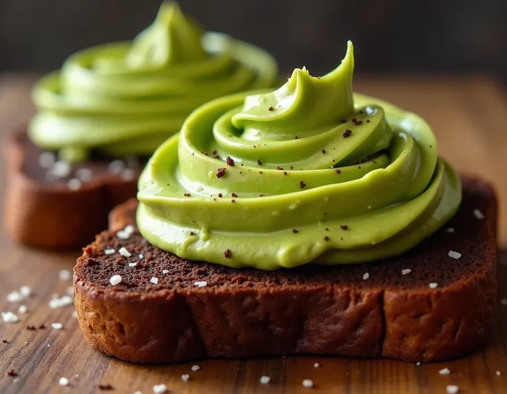 Avocado on Chocolate Toast - Creamy avocado spread on sweet chocolate toast, blending rich and fresh flavors.