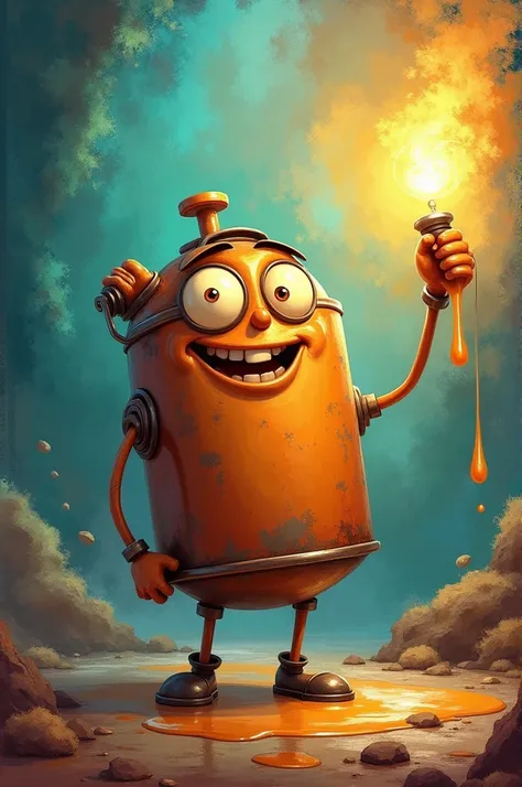 Animated oil can