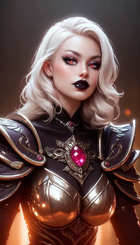 Diabolical creature. Seductive Dark angel. Dark Makeup, Dark Lipstick. pale white skin. unhealthy appearance. dnd character.  dnd. Lilith Armor, Succubus Armor