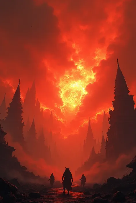 . Entire kingdoms are consumed by the Crimson Flame, and the skies turn red with fire and ash
Indian fantasy.