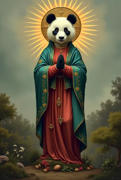 Virgen del Tepeyac panda version much more religious
