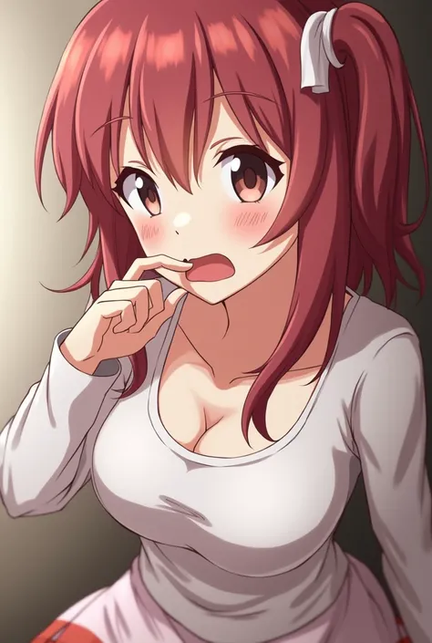 An anime girl sucking a dick.