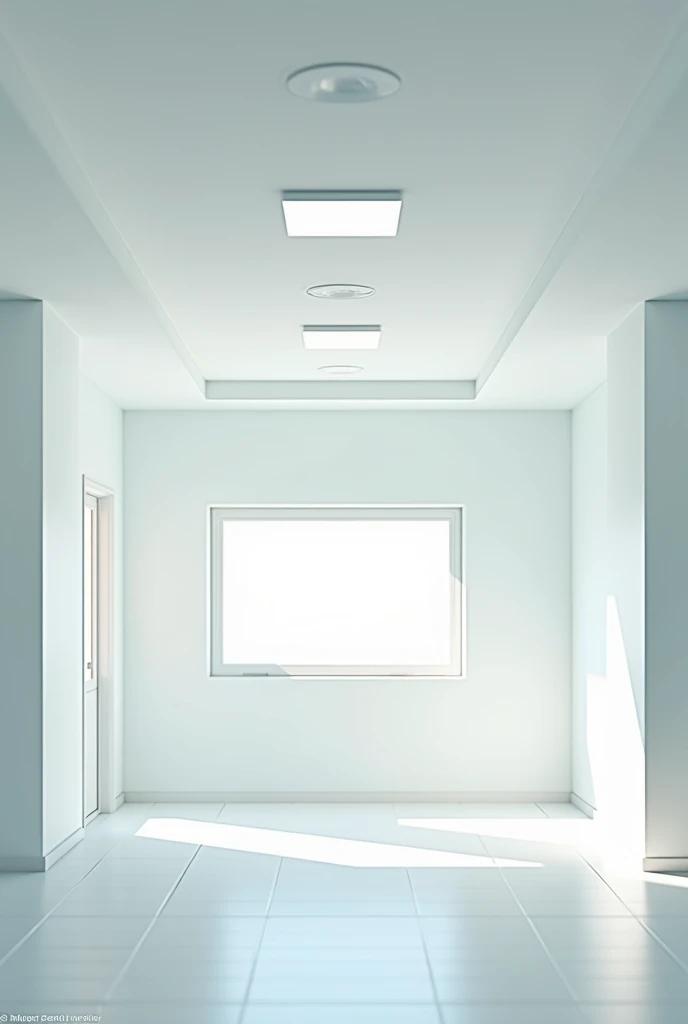 The background of a hospital ward interior，ceiling，window