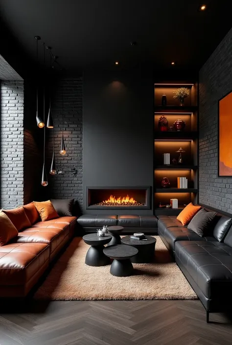  modern style

Walls and backgrounds :  Use black for a main wall or for an entire wall to create a sense of depth.  Black brick or parquet floors are also a violent type of choice .

Interior:  Choose furniture such as sofas , table ,  and colorful booksh...