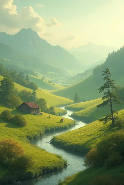 Some images of realistic landscapes that represent nostalgia 
