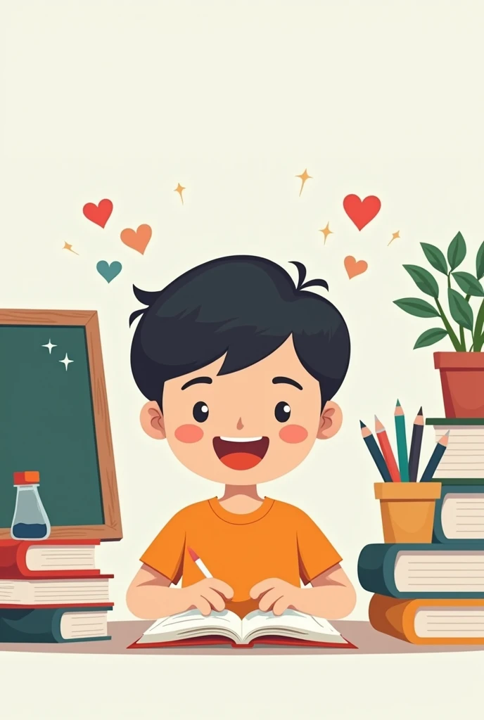 create a simple and animated image that will be used for an English school website