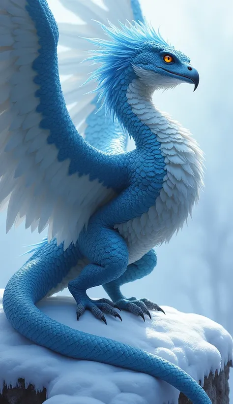 Frostwing Basilisk
A combination of a snake, an owl, and an iceberg. Its feathery wings emit freezing winds, and its gaze can encase prey in ice. Perfectly camouflaged in snowy landscapes, it rules the frozen wilds.