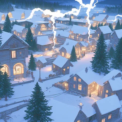 A winter village