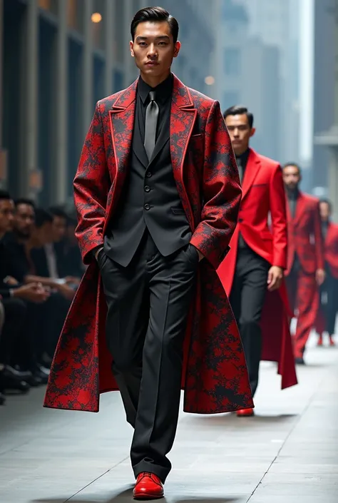 streetwear traditional Asian Changshan clothing men new york fashion week iris van herpen