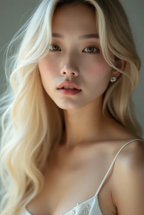 blonde asian beauty