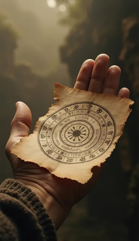 Romans calender in a persons hand. 