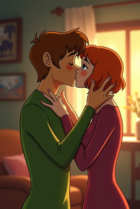 Shaggy and Velma kissing