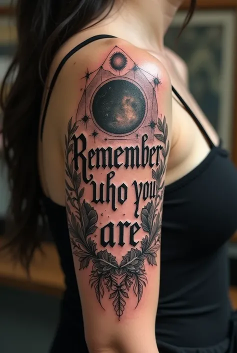 Tattoo with the phase of remember who you are