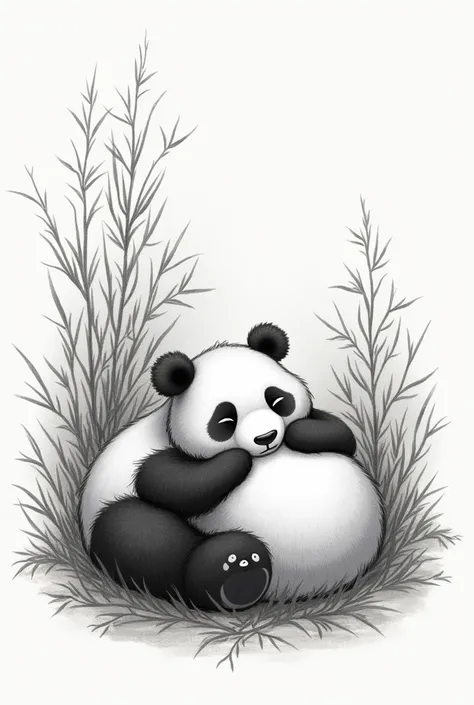 Panda  sleep sketch 