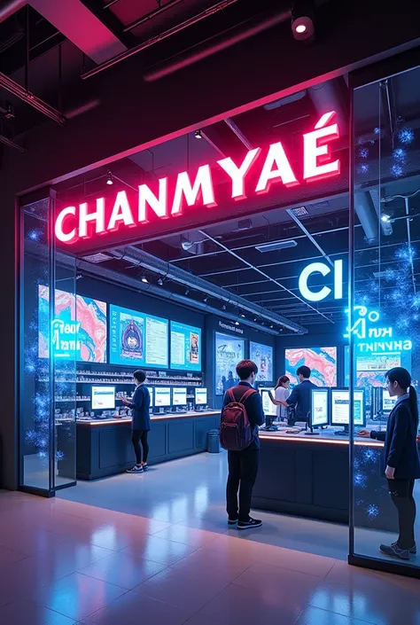 CHANMYAE, COMPUTER shop with
3D sign board 