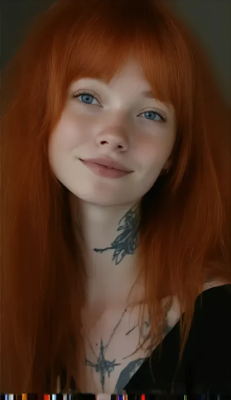 Emmy, a 17-year-old girl, is a striking, vibrant, captivating, enchanting, fascinating, attractive, impressive, unique, and exciting redheaded teenager with numerous, scattered, prominent, and adorable freckles, a thin, delicate, upturned, and slightly poi...