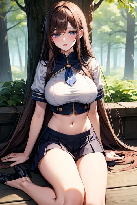 最 high image quality, masterpiece, 4K,  high image quality,  super high resolution ,  of the prairie , CG drawing（ one cool adult female swordsman ） Hair、Brown Hair、Hairstyle、 straight。  long hair。  split bangs 。 Tall、 slender 、（Sexually、Attractive body）
 ...