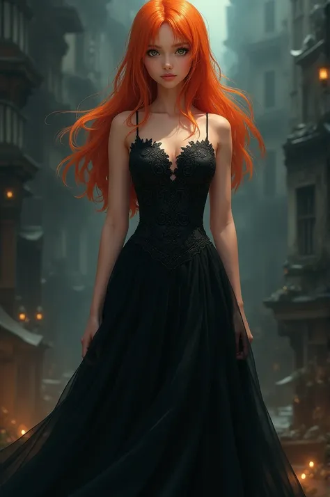 Nami in black dress