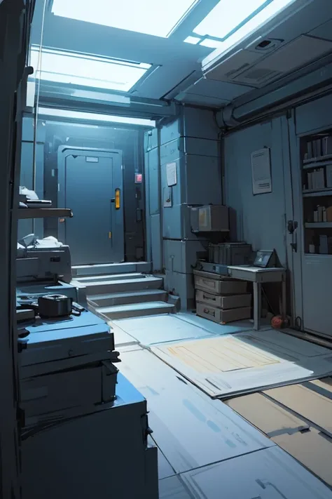 Use props to create rough sketches of sci-fi rooms 