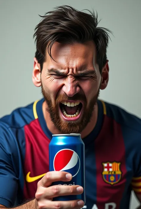 Messi angry pepsi 
