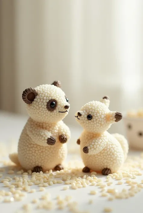 Animals made from rice