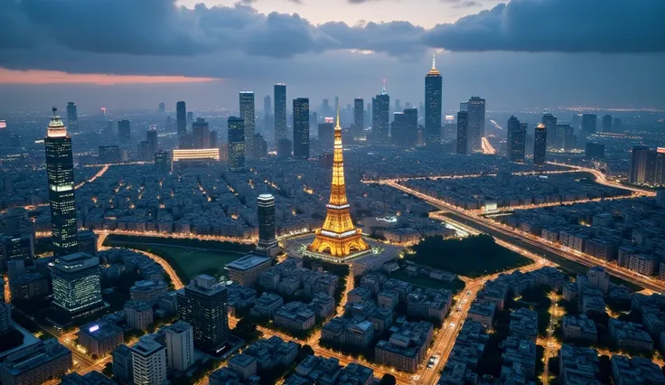 Prompt: "A breathtaking aerial view of Tokyo captured by a drone. The city’s iconic skyscrapers rise majestically against the sky. The scene is bustling with activity, showcasing the vibrant energy of Tokyo. The intricate network of streets, buildings, and...