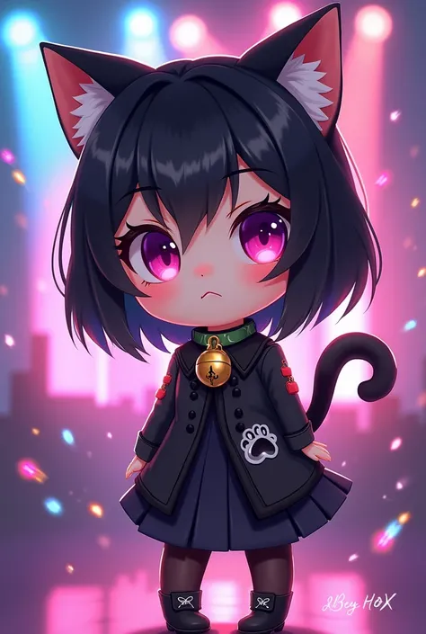 Black Cat Style Girl Cute Tsundere Idolmo Moko