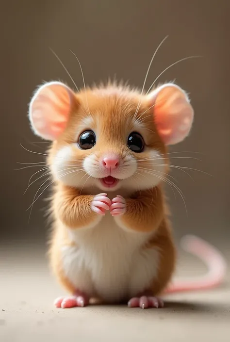 Cute mouse photo with brown fur