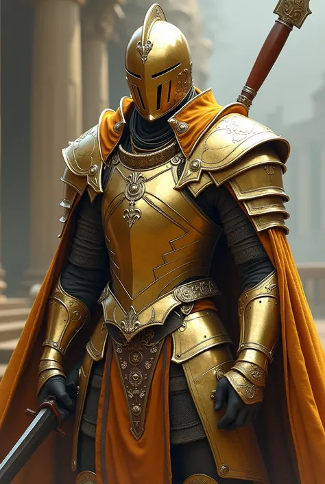 * Tanubi has a steel gold armor , He wears a helmet .  Very handsome and decadent appearance ,  The helmets collar and armor cape are golden . 
 Tanubi has a very handsome appearance and a sexy voice with medium bass {x} Tanubis height is 190 cm Its a stro...