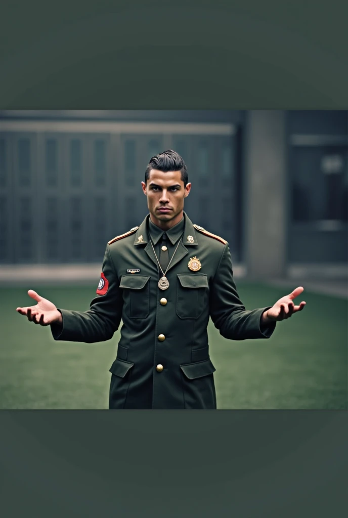 Manage Cristiano Ronaldo in army clothes 