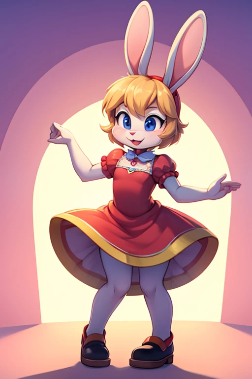 Female furry sara rabbit with Disney junior live playdate show dress tiny toons adventure style