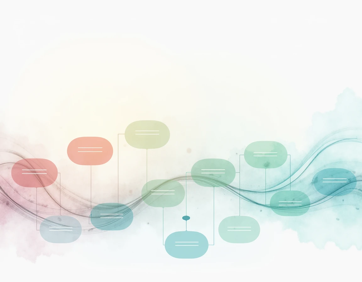 Generate an image of a flow on a ,  timeline with steps numbered from 1 to 10 and blank space to write within each step