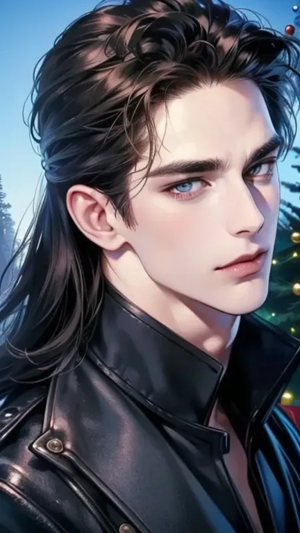 (best quality,4k,8k,highres,masterpiece:1.2),ultra-detailed,(realistic,photorealistic,photo-realistic:1.37),36 year old man,3 day beard,handsome anime,portraits,strong,masculine,dark hair,sharp jawline,mesmerizing eyes,perfectly styled hair,cool anime outf...