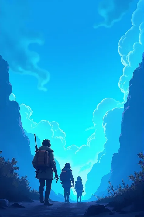 Adventure background blue