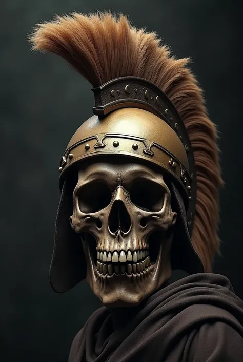 Create a skull with a Spartan helmet