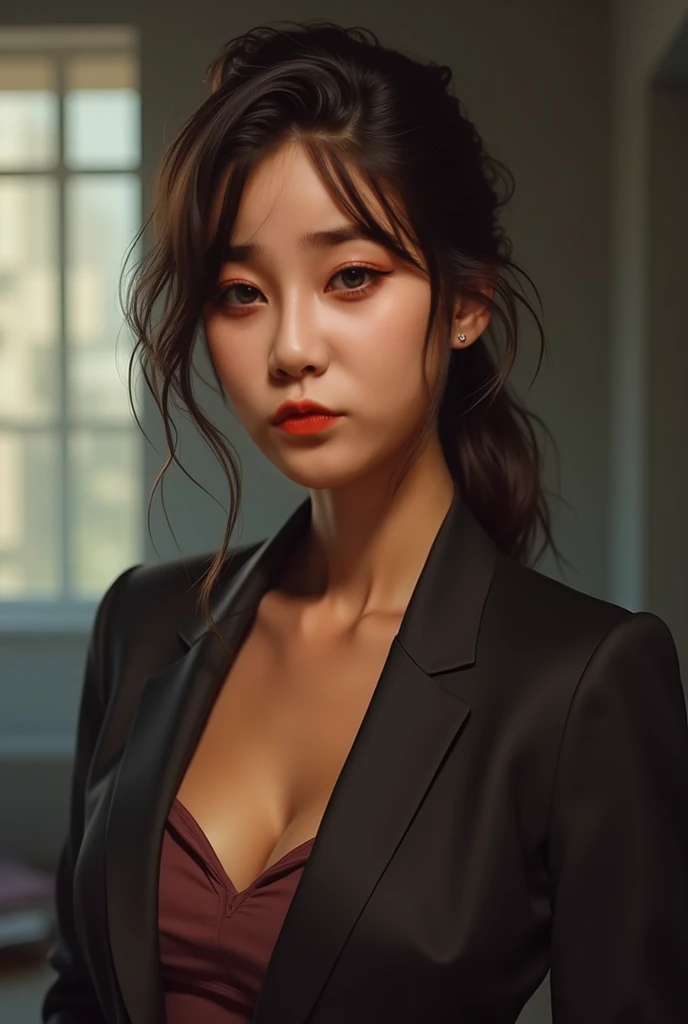 Realistic, masterpiece, career woman, sexy girl, aoa yuna