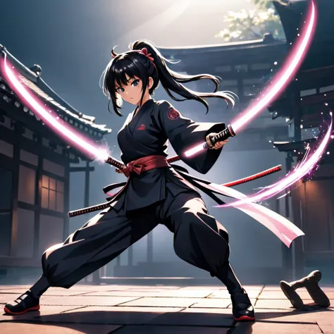 anime, katana position hd