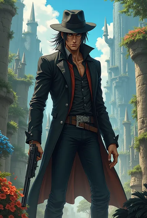 Holds 10 images of Jigen Daisuke from Lupin the Third when he entered the Final Fantasy world