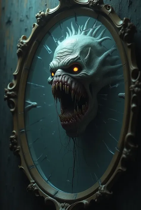  Create a creepy monster by looking at your own reflection in the mirror 