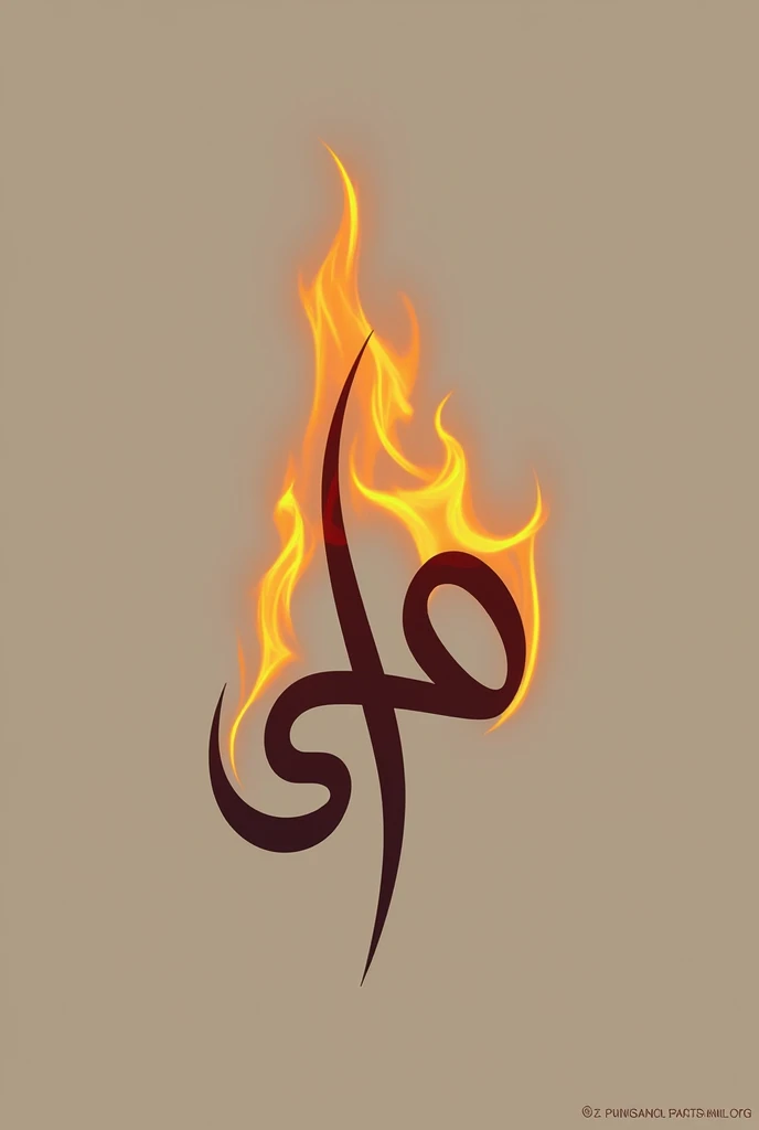 Make a logo name is "SFP",make this arabic calligraphy minimalistic like a fire art work logo
