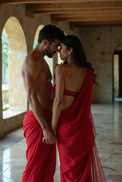 a s  sex/rape  with a beautiful 28 years girl/woman .The woman is not enjoy. The girl/woman  red sari half  is open and  wear just pant . The boy fucking(hard) woman in a open floor building.