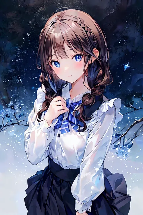  for lightss,  for lights  ，   Beautiful Face Details ，cute，    dark brown eyes，(背の低いcute女の子，Young student，Young and delicate girl）,（    masterpiece  ，  for lightss,  for lights  )，    black hair， Checkered black skirt，   Brown Hair，     shortcut ，   messy...